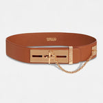 ESSENTIEL ANTWERP Gamme Leather Belt in Brown