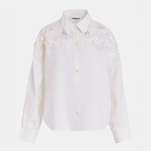 Gdog Embellished Shirt in White