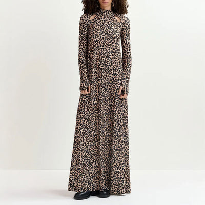 Germa Long Dress in Leopard Print