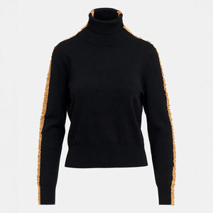 Gertini Bi Colour Turtle Neck in Black