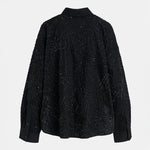 Gibra Full Sequin Shirt in Black