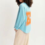 Gite Printed T Shirt in Light Blue