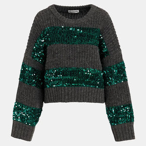 Group Sequin Jumper Hurricane Grey