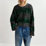 Group Sequin Jumper Hurricane Grey