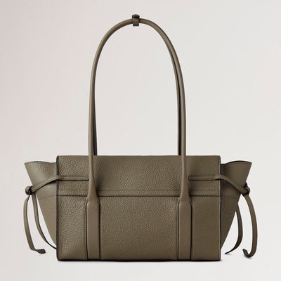 MULBERRY Small Soft Bayswater in Linen Green Heavy Grain