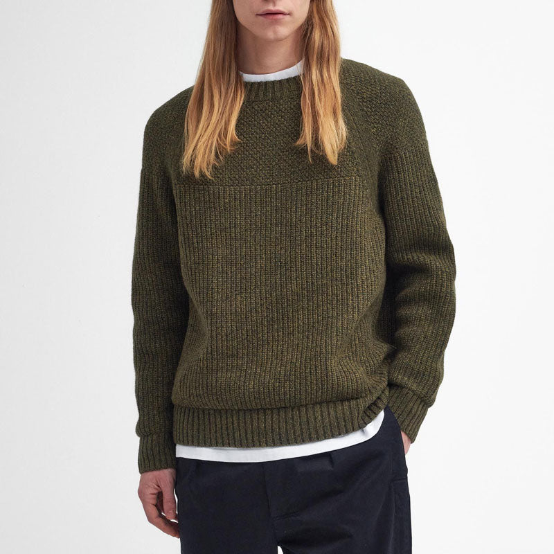 Gansey Crew Neck Sweater in Sage Mix