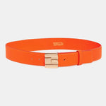 Gelt Logo Buckle Leather Belt in Poppy Field