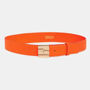 Gelt Logo Buckle Leather Belt in Poppy Field