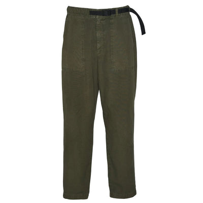 BARBOUR Grindle Relaxed Canvas Trousers in Mid Olive