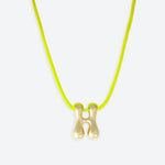 LA MOME BIJOU H Initial Joy Letter Necklace in Gold