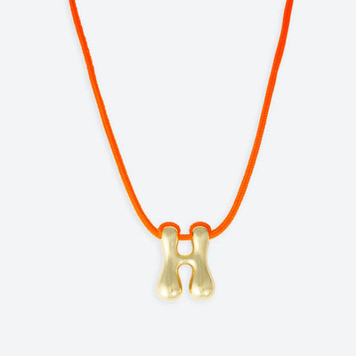 LA MOME BIJOU H Initial Joy Letter Necklace in Gold