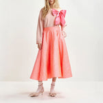 ESSENTIEL ANTWERP Hat Wide Maxi Skirt in Combo2 Calypso Pink H2CP