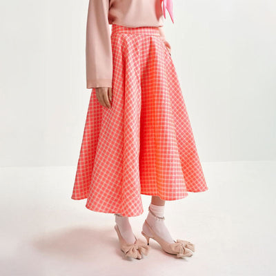 ESSENTIEL ANTWERP Hat Wide Maxi Skirt in Combo2 Calypso Pink H2CP