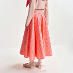 ESSENTIEL ANTWERP Hat Wide Maxi Skirt in Combo2 Calypso Pink H2CP