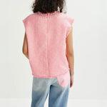 ESSENTIEL ANTWERP Honduras Rhinestone Trim Top in Combo2 Calypso Pink