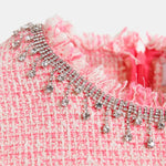 ESSENTIEL ANTWERP Honduras Rhinestone Trim Top in Combo2 Calypso Pink