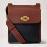 Small Antony Eco Scotchgrain Bag in Black/Cognac