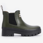 Halton Chelsea Welly Boots in Olive/Black