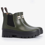 Halton Chelsea Welly Boots in Olive/Black