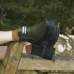 Halton Chelsea Welly Boots in Olive/Black