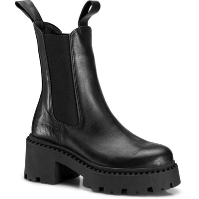 BRGN Heel Chelsea Boot in New Black