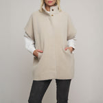 Helen Short Sleeve Cape in Stone