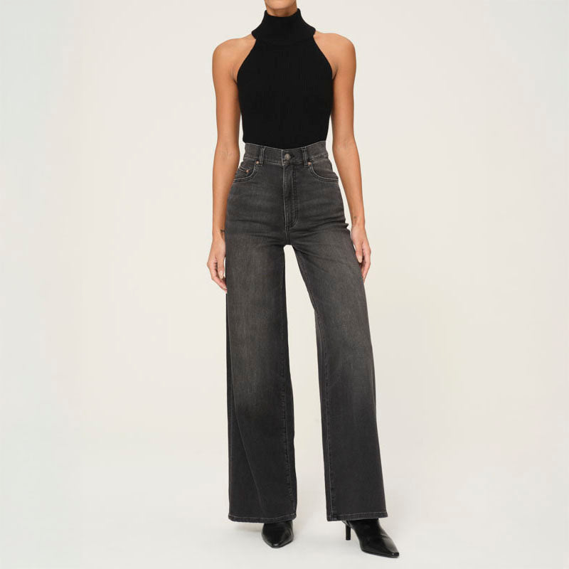 Hepburn Wide Leg Jeans in Dark Haze