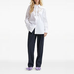 ESSENTIEL ANTWERP Hoofd Lace Panelled Shirt in White