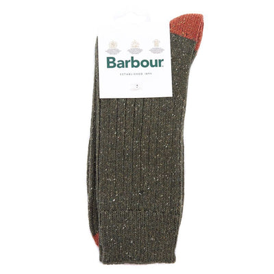 Houghton Socks in Olive/Burnt Orange