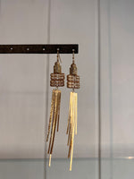 Chicago Strass Earrings in Gold