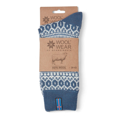 Icelander Norwegian Socks in Light Blue