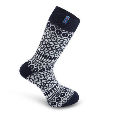 Icelander Norwegian Socks in Marine