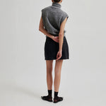 Ilya Knit Vest in Dark Grey Melange