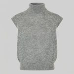 Ilya Knit Vest in Dark Grey Melange