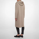 RINO & PELLE Invasion Long Hooded Coat in Dusty Khaki