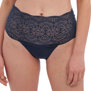 Lace Ease Full Brief in Navy