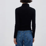 IRIS & WOOL Wool Roll Neck in Black