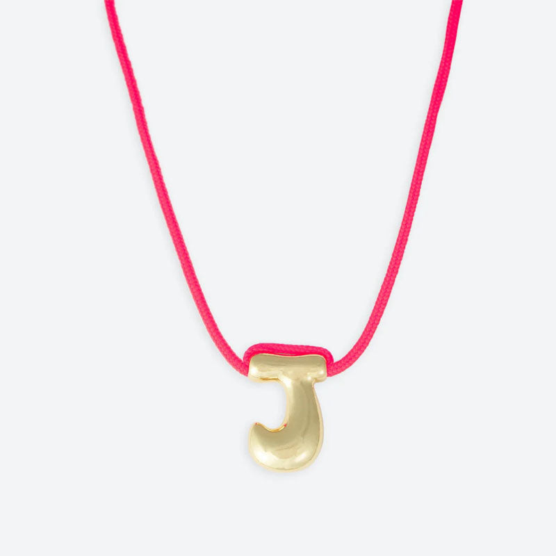 LA MOME BIJOU J Initial Joy Letter Necklace in Gold