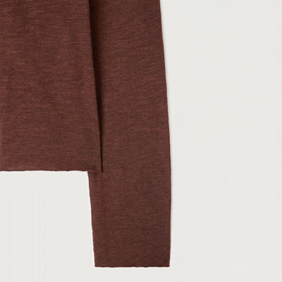 Jacksonville L/S V-neck Top in Brownie Vintage