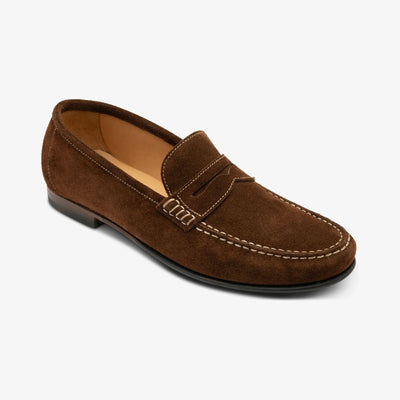 LOAKE Jefferson Suede Loafer in Brown