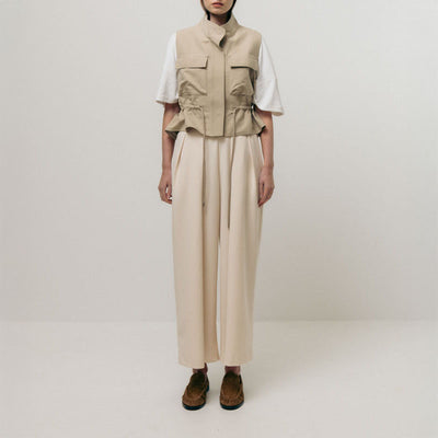 EMIN PAUL Utility Vest Jacket in Beige