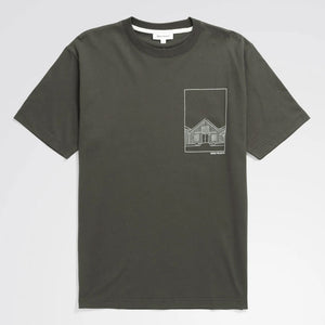 Johannes Organic Kanonbadsvej Print T Shirt in Espresso