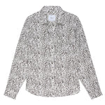 Josephine L/S Shirt in Charcoal Watercolour Cheetah