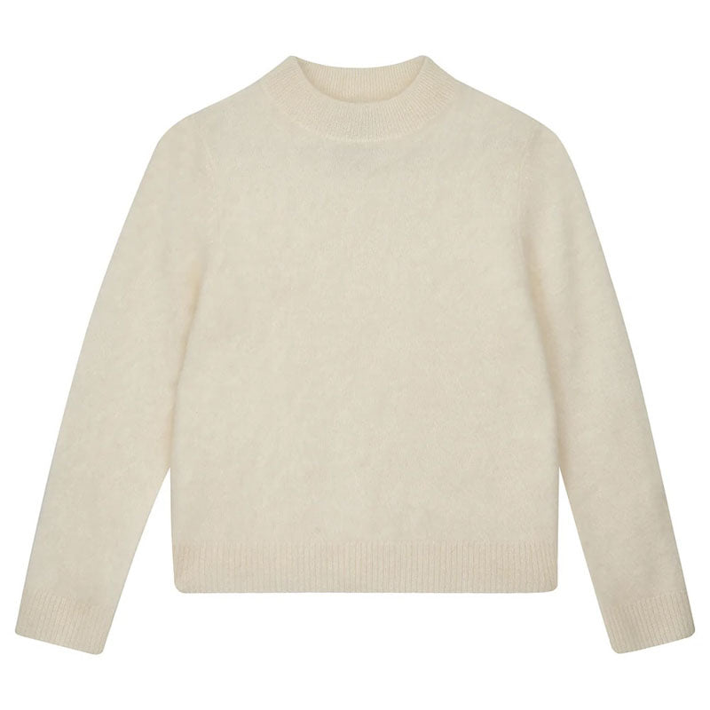 Brushed Turtle Neck Knit in Cream