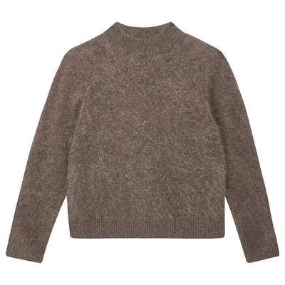 JUMPER1234 Brushed Turtle Neck Knit in Moose