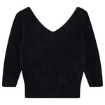 Brushed Vee Knit in Black