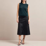 Jeanette Alpaca Blend Sleeveless Knit in Dark Green