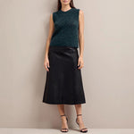 Jeanette Alpaca Blend Sleeveless Knit in Dark Green