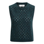 Jeanette Alpaca Blend Sleeveless Knit in Dark Green