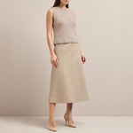 Jeanette Alpaca Blend Sleeveless Knit in Taupe